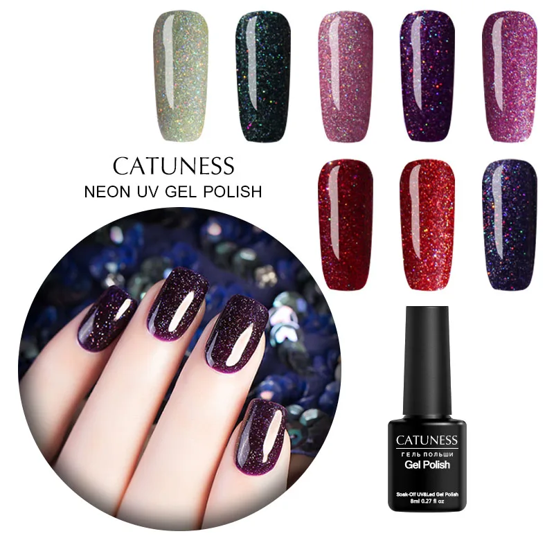 Catuness Лаки для ногтей S Гель замочить от УФ-светодиодный Long-Lasting Nail Высокое