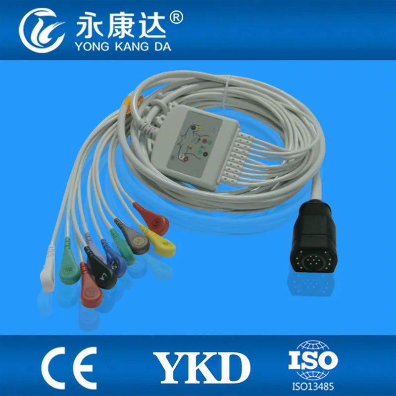 2PCS/ Lot Free Shipping One piece 15Pin Zoll 10-leads EKG accessories with AHA Snap leadwires,3.5M
2PCS/ Lot Free Shipping One piece 15Pin Zoll 10-leads EKG accessories with AHA Snap leadwires,3.5M