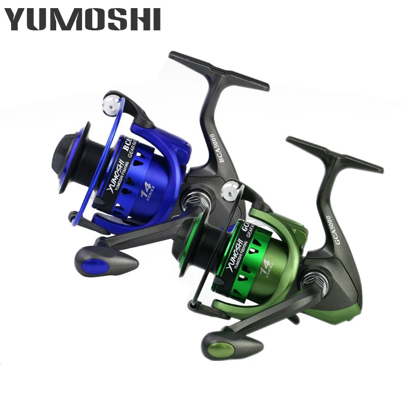 YUMOSHI Brand Fishing Reel 14BB Spinning Reel 1000-7000 Series Green/Blue 2 Colors Metal Spool For Fishing Reels
YUMOSHI Brand Fishing Reel 14BB Spinning Reel 1000-7000 Series Green/Blue 2 Colors Metal Spool For Fishing Reels
