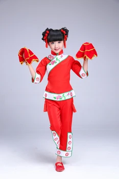 Chinese Folk Dance Clothes Classical Red Lantern Dance Costumes Children's Yangko Costumes Chinese National Dance Clothing
Chinese Folk Dance Clothes Classical Red Lantern Dance Costumes Children's Yangko Costumes Chinese National Dance Clothing