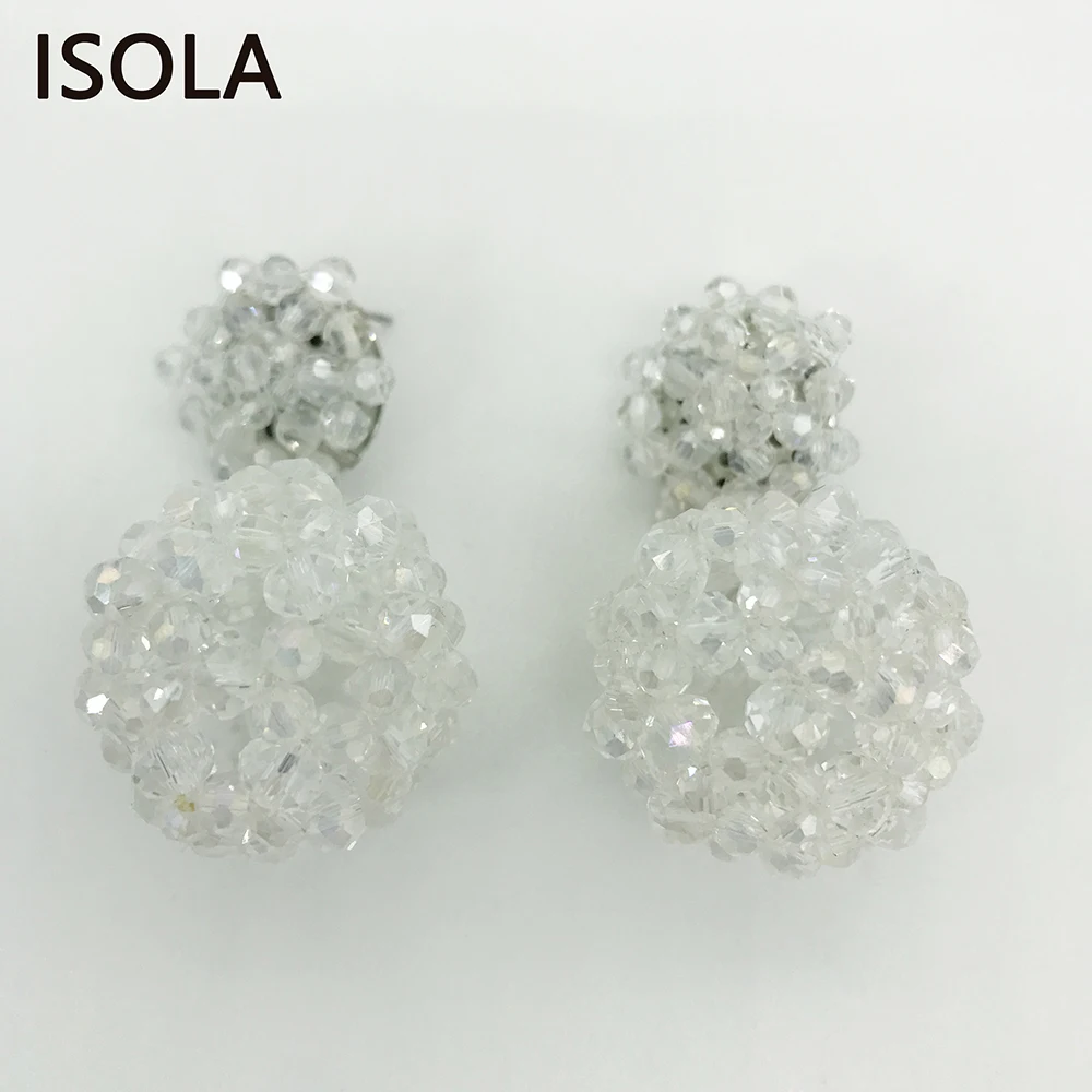 ISOLA Double Transparent Beads Ball Statement Dangle Earrings Handmade Shining Beads Drop Earrings For Woman Gift
ISOLA Double Transparent Beads Ball Statement Dangle Earrings Handmade Shining Beads Drop Earrings For Woman Gift