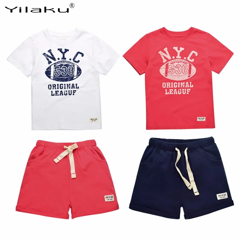 Kids-Summer-Clothes-Boys-Set-2016-Football-Print-Boy-Sports-Suit-Number-Letter-T-shirt-Drawstring