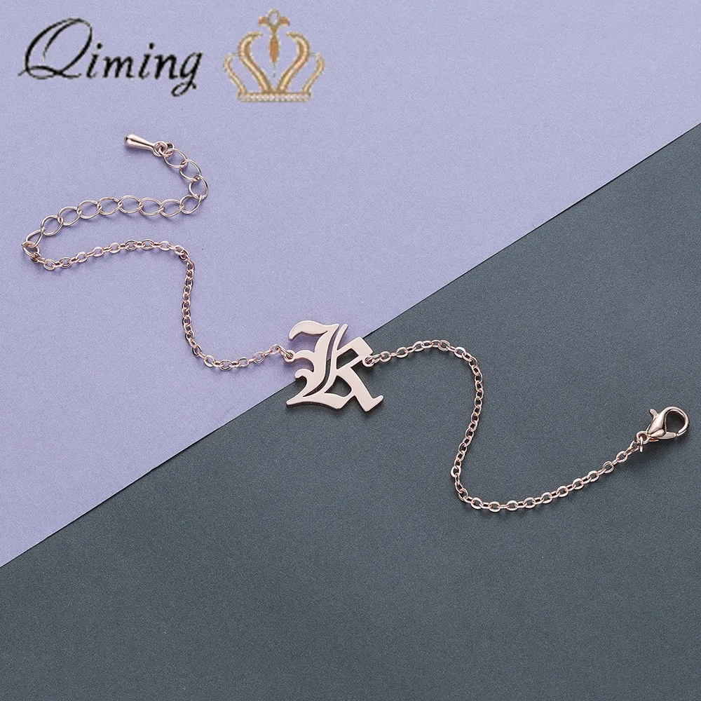 QIMING Initial K Chain Link Bracelets For Women English Letter A-Z Anklet Gifts for Girls Pulseras Mujer Couple Bracelet Femme
QIMING Initial K Chain Link Bracelets For Women English Letter A-Z Anklet Gifts for Girls Pulseras Mujer Couple Bracelet Femme