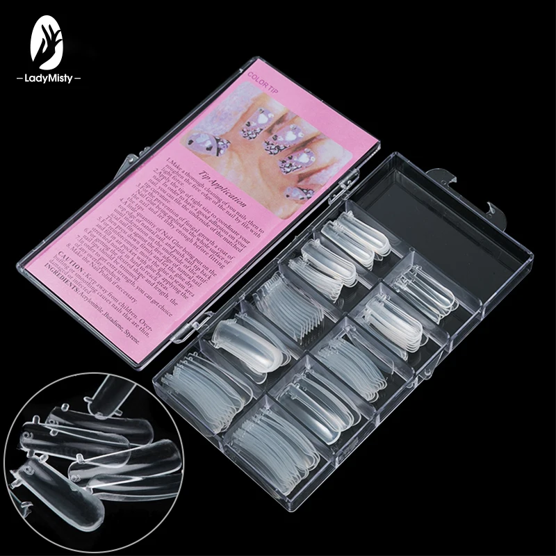 Ladymisty For Poly Gel 100Pcs Clear Acrylic UV Gel French Artificial False Nail Tips Manicure DIY Art Salon Fake Sticker
Ladymisty For Poly Gel 100Pcs Clear Acrylic UV Gel French Artificial False Nail Tips Manicure DIY Art Salon Fake Sticker