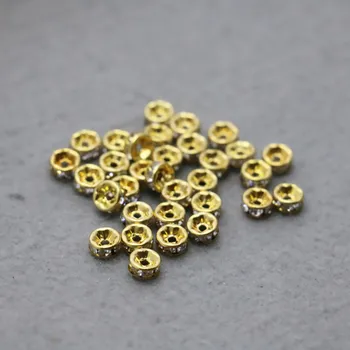100PCS Wholesale Gold-Color Circle Round Rhinestone separate beads Metal Fittings for Accessory DIY Machining parts Design 6mm
100PCS Wholesale Gold-Color Circle Round Rhinestone separate beads Metal Fittings for Accessory DIY Machining parts Design 6mm