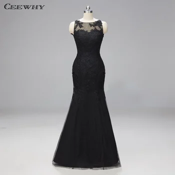 CEEWHY Black Evening Gown Lace Evening Dresses Long for Women Applique Mermaid Dress Abiye Gece Elbisesi Robe de Soiree
CEEWHY Black Evening Gown Lace Evening Dresses Long for Women Applique Mermaid Dress Abiye Gece Elbisesi Robe de Soiree