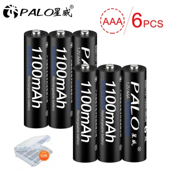 PALO 6pcs/lot Battery AAA Pre-charged Rechargeable Battery 3A 1100mAh 1.2V Ni-MH Batteries AAA Rechargeable Battery for toys
PALO 6pcs/lot Battery AAA Pre-charged Rechargeable Battery 3A 1100mAh 1.2V Ni-MH Batteries AAA Rechargeable Battery for toys