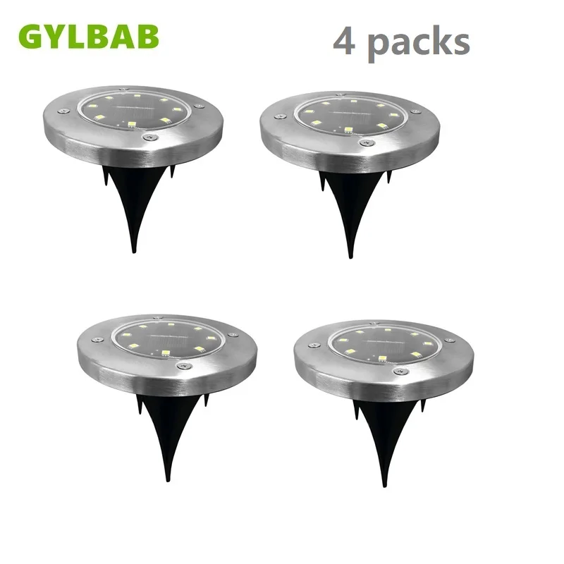 GYLBAB 4pcs 8 LED Solar Powered Ground Buried Light Home Garden Under Ground Lamp Outdoor Lawn Path Way stainless steel Decking
GYLBAB 4pcs 8 LED Solar Powered Ground Buried Light Home Garden Under Ground Lamp Outdoor Lawn Path Way stainless steel Decking