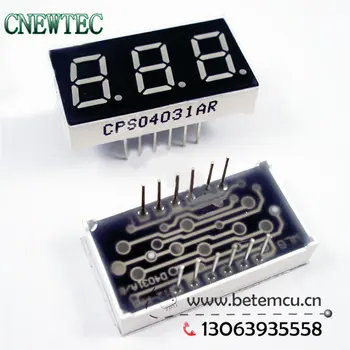 CPS04031AR Common Cathode 3Bit Digital Tube 7 segment 0.4" Red LED Display 10PCS/LOT 
CPS04031AR Common Cathode 3Bit Digital Tube 7 segment 0.4" Red LED Display 10PCS/LOT
