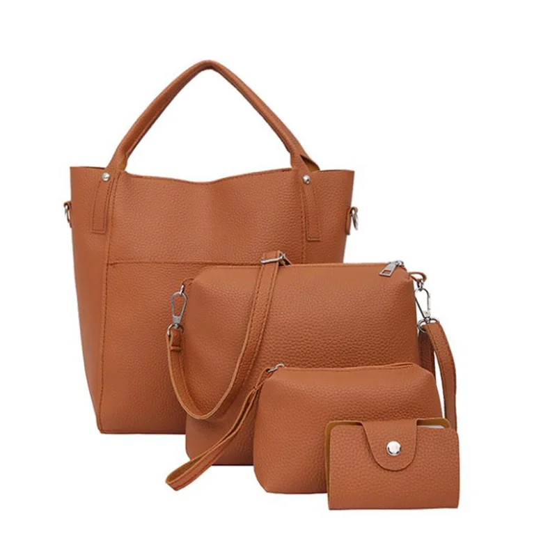 New 4pcs/Set Women Simple Leather Bucket Shoulder Crossbody Bags Female Handbag Clutchbag Purse Wallet Messenger Mother's bag
New 4pcs/Set Women Simple Leather Bucket Shoulder Crossbody Bags Female Handbag Clutchbag Purse Wallet Messenger Mother's bag