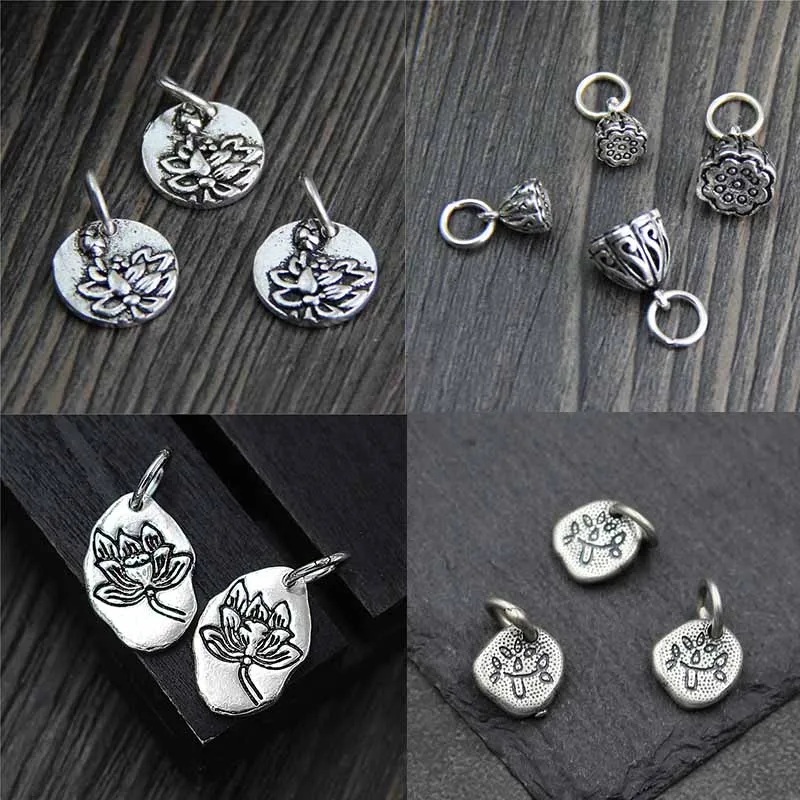 100% 925 Sterling Silver Pretty Pendant Charms Lotus/Leaf/Heart Craft Vintage Bracelets Silver Pendants DIY Fine Jewelry Making
100% 925 Sterling Silver Pretty Pendant Charms Lotus/Leaf/Heart Craft Vintage Bracelets Silver Pendants DIY Fine Jewelry Making