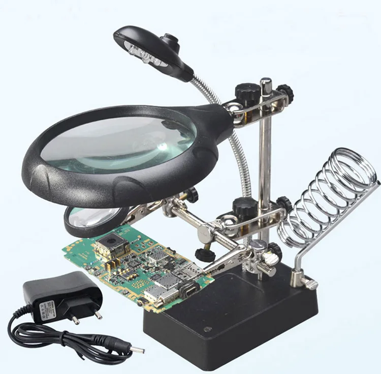 Multifunction LED Desktop Magnifier board circuit board repair auxiliary clamp hand tool bench rack iron bracket
Multifunction LED Desktop Magnifier board circuit board repair auxiliary clamp hand tool bench rack iron bracket