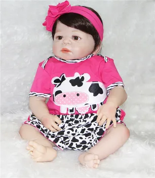 Reborn dolls girl toys 22" full body silicone reborn baby dolls brown hair wig children gift dolls bebe real reborn boneca
Reborn dolls girl toys 22" full body silicone reborn baby dolls brown hair wig children gift dolls bebe real reborn boneca