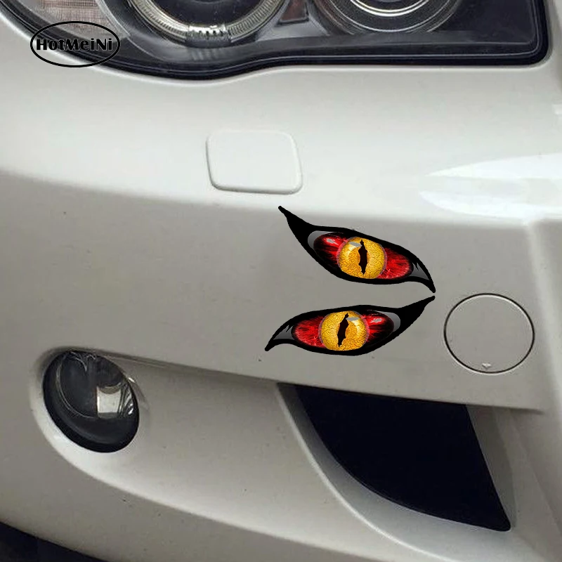 Devil Eye rojo ojo del diablo Tiras decorativas autoadhesivo L/ámina para faros Pegatinas para el coche
