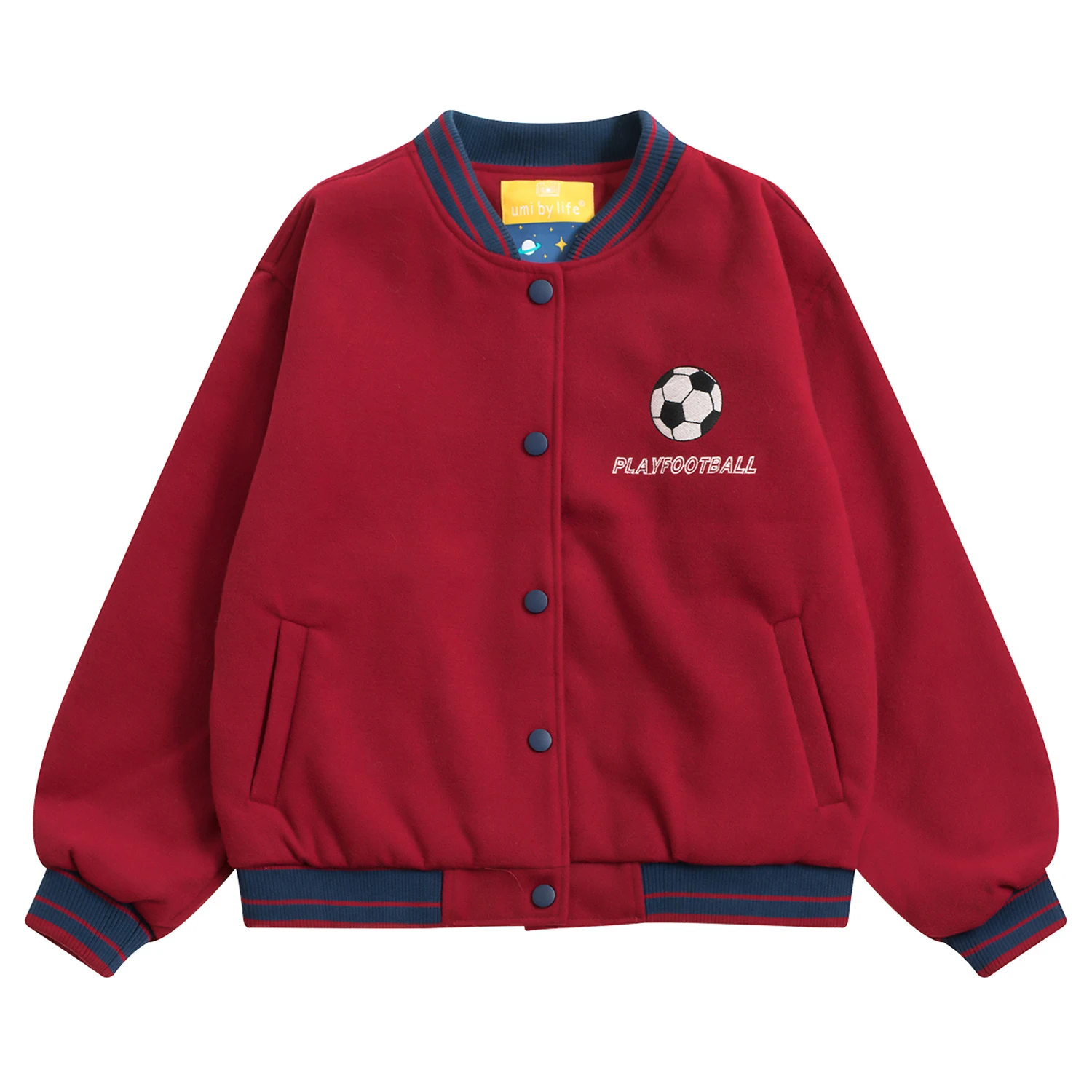 2018 Winter New Women Short Woolen Coat Red Football Embroidery Letters Thick Wool Blend Coats Button Single-breasted Outwear
2018 Winter New Women Short Woolen Coat Red Football Embroidery Letters Thick Wool Blend Coats Button Single-breasted Outwear