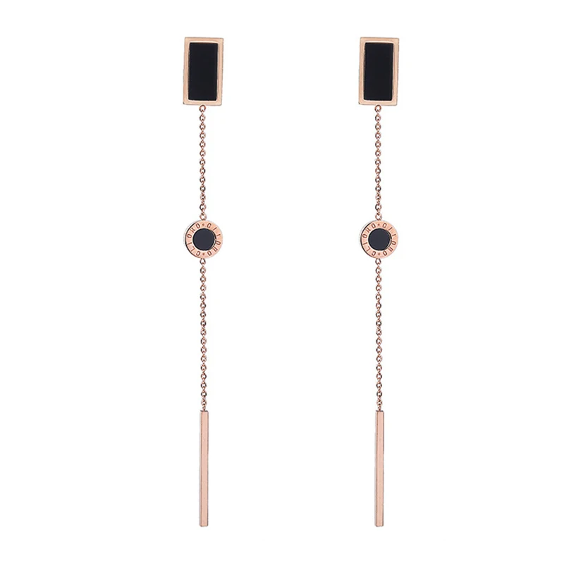 Rose Gold Earrings Tassel for Women High Quality Stainless Steel Long Earrings Female Fashion Jewelry
Rose Gold Earrings Tassel for Women High Quality Stainless Steel Long Earrings Female Fashion Jewelry