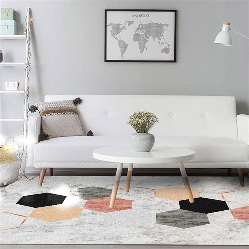 Geometric Living Room Coffee Table Blanket Nordic Style Carpet Bedroom Bedside Mat Thickened Washed Silk Hair Non-slip Rug
Geometric Living Room Coffee Table Blanket Nordic Style Carpet Bedroom Bedside Mat Thickened Washed Silk Hair Non-slip Rug