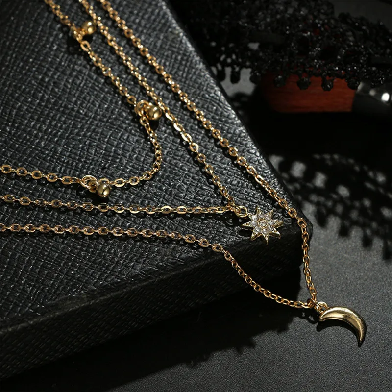 ROMAD Boho Jewelry Multi Layer Beads Choker Necklaces for Women Sexy Moon Fashion Pendant Vintage Collier choker Necklace Gifts
ROMAD Boho Jewelry Multi Layer Beads Choker Necklaces for Women Sexy Moon Fashion Pendant Vintage Collier choker Necklace Gifts