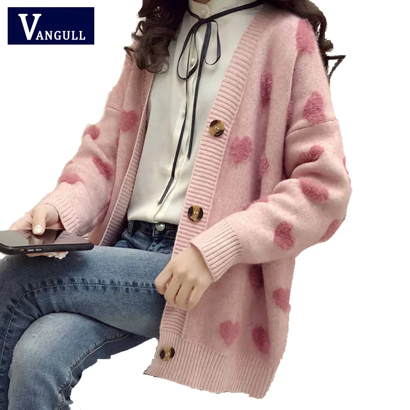 VANGULL Thin Women's Cardigan Heart Knit Sweater Spring and Autumn Jacket Single Breasted Jacket Women's Cardigan Ladies Outwear
VANGULL Thin Women's Cardigan Heart Knit Sweater Spring and Autumn Jacket Single Breasted Jacket Women's Cardigan Ladies Outwear