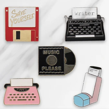 Office supplies enamel pin Record Typewriter Phonograph Brooch Denim clothes Old Age Pin Badge Jewelry for friends
Office supplies enamel pin Record Typewriter Phonograph Brooch Denim clothes Old Age Pin Badge Jewelry for friends