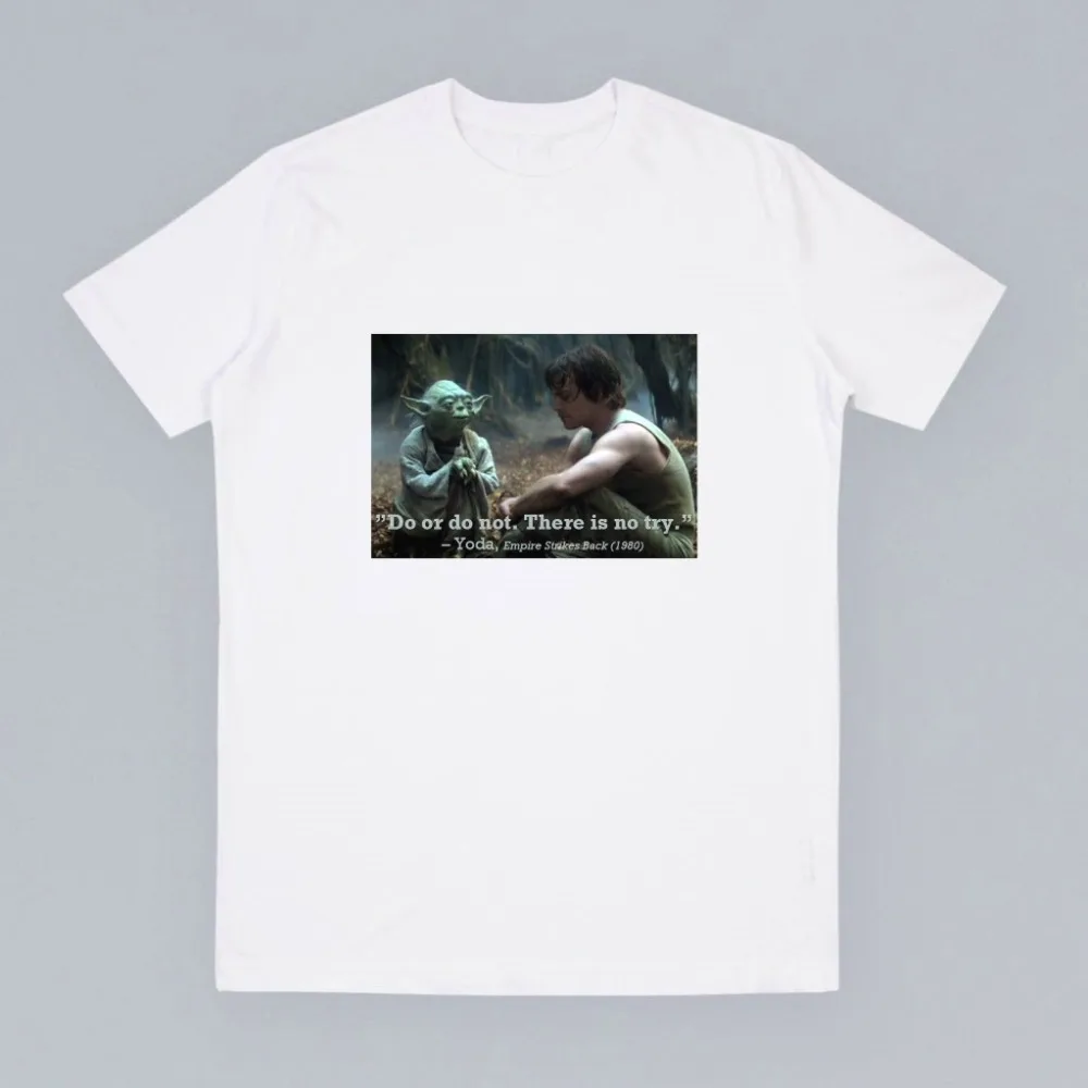 Movie Quotes Tee Shirt YODA DO OR DO NOT THERE IS NO TRY Inspiring Slogan Cotton Short Sleeves Top Shirts
Movie Quotes Tee Shirt YODA DO OR DO NOT THERE IS NO TRY Inspiring Slogan Cotton Short Sleeves Top Shirts