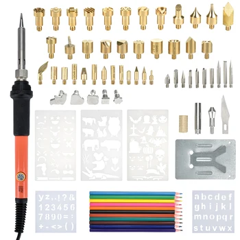 75PCS 60w Adjustable Soldering Iron Carving Pyrography Tool Wood Embossing Burning Soldering Pen Set Welding Tips Kit
75PCS 60w Adjustable Soldering Iron Carving Pyrography Tool Wood Embossing Burning Soldering Pen Set Welding Tips Kit