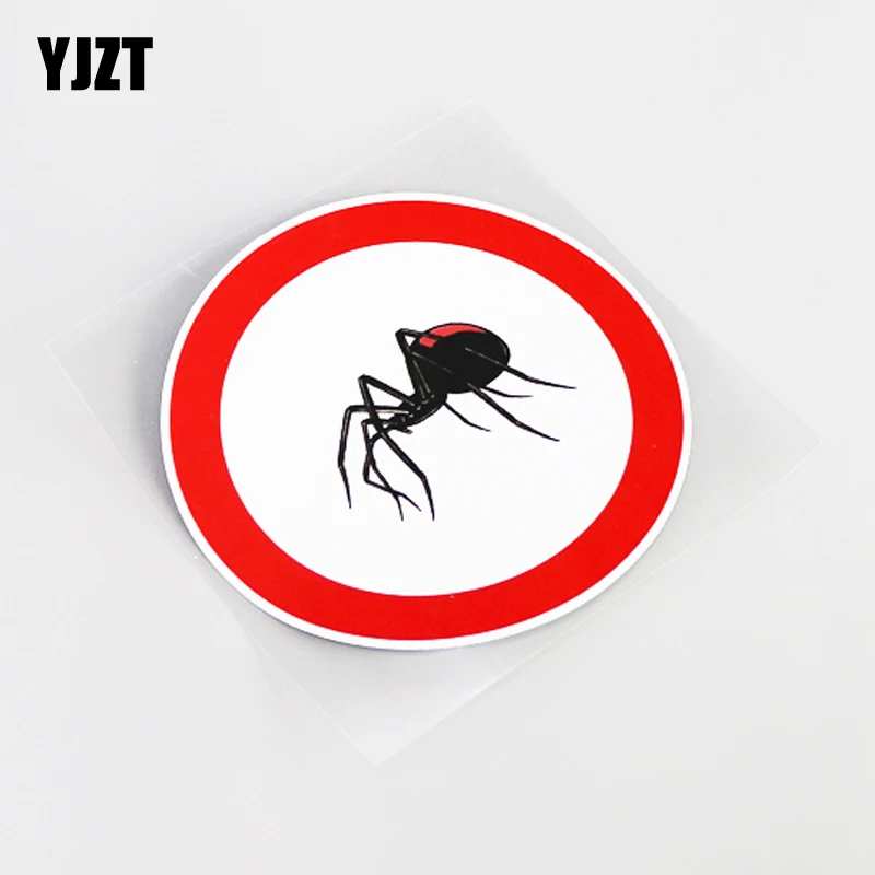 YJZT 12 см * персональный предупреждающий знак паук Графический стикер автомобиля