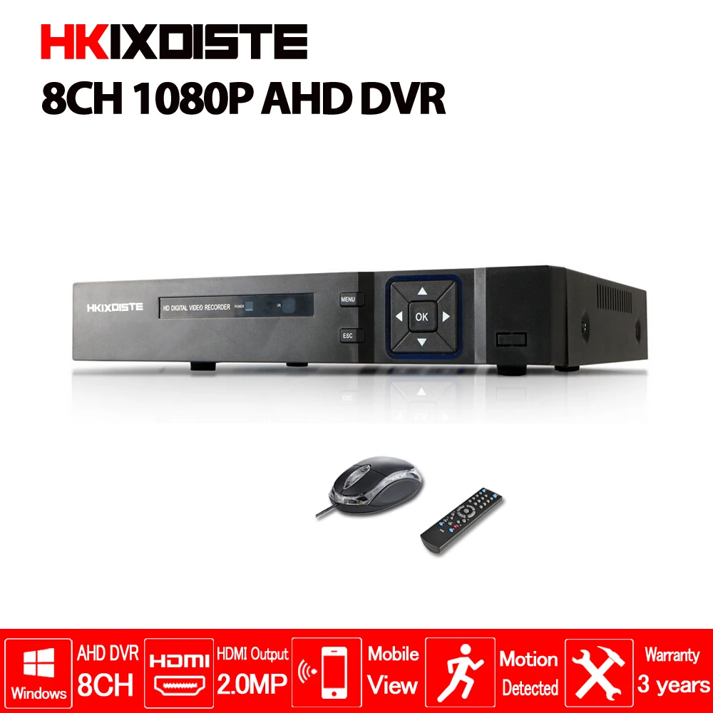 Фото Камера видеонаблюдения hkixdiche камера 8 каналов 1080P DVR ONVIF mini NVR 5 в 1 TVI - купить