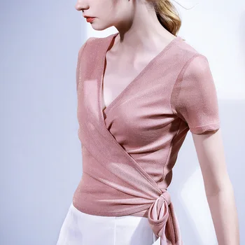 Hot Latin Dancing Tops For Ladies Bright Silk Net Yarn Deep V Short Sleeve Fabric Shirts Vintage Women Ballroom Modern PY087
Hot Latin Dancing Tops For Ladies Bright Silk Net Yarn Deep V Short Sleeve Fabric Shirts Vintage Women Ballroom Modern PY087