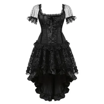 Black Overbust Corset Dress Victorian Plus Size Sexy Lingerie Burlesque Long Sleeves Corset and Skirt Set Lace Halloween Gothic
Black Overbust Corset Dress Victorian Plus Size Sexy Lingerie Burlesque Long Sleeves Corset and Skirt Set Lace Halloween Gothic