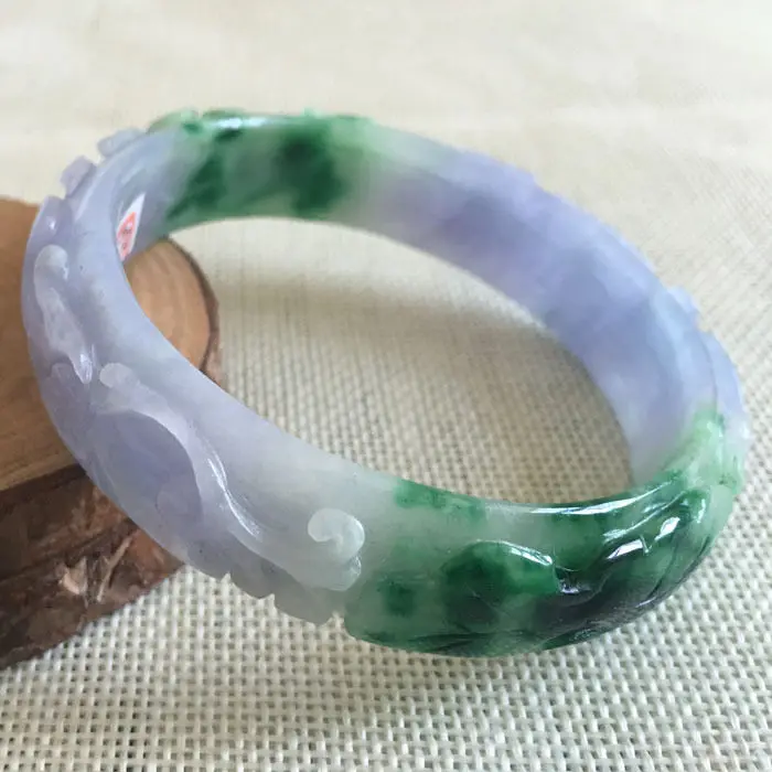 1572 Chinese Hand-carved Lavende Purple Green Jadeite Jade Bangle Bracelet 63mm 28% 10.13
1572 Chinese Hand-carved Lavende Purple Green Jadeite Jade Bangle Bracelet 63mm 28% 10.13