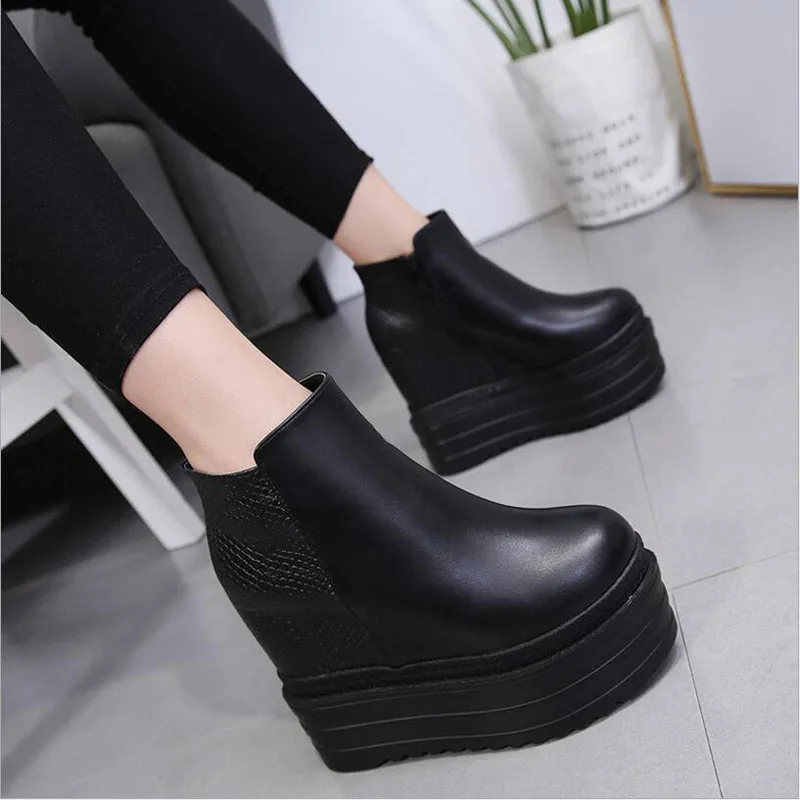 Female Slip On Elastic Band Platform Height Increasing Black White Autumn 2018 Women's Fashion Casual Shoes
Female Slip On Elastic Band Platform Height Increasing Black White Autumn 2018 Women's Fashion Casual Shoes