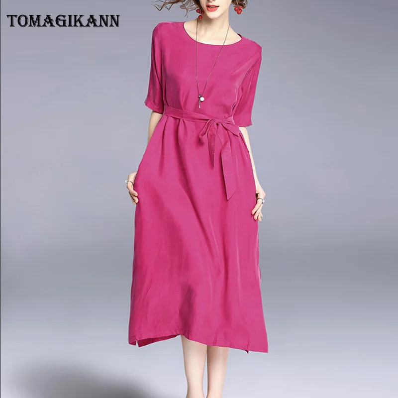 Фото Одноцветное Разделение Cuprammonuium Для женщин платье трапециевидной - купить