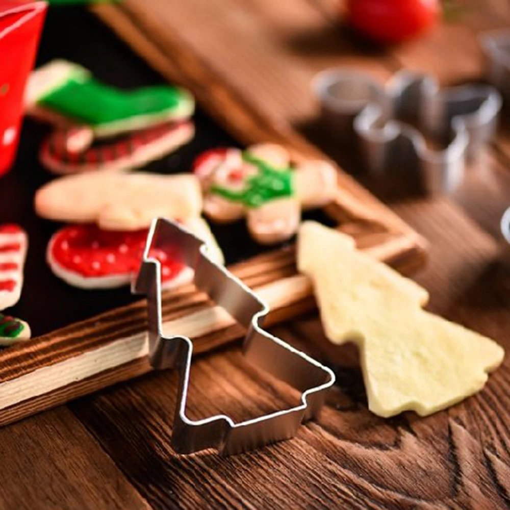Cute Christmas Tree Biscuit Mould Cookie Cutter Mold Stainless Steel Cake Mould DIY Fondant Cake Decoration Baking Tool
Cute Christmas Tree Biscuit Mould Cookie Cutter Mold Stainless Steel Cake Mould DIY Fondant Cake Decoration Baking Tool