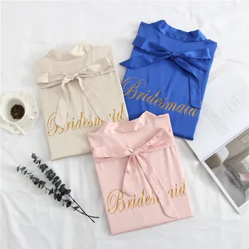 Women Mini Nightdress Embroidery Wedding Party Bridesmaid Robes Casual Home Dressing Gown Silky Satin Sleepwear Nightgown
Women Mini Nightdress Embroidery Wedding Party Bridesmaid Robes Casual Home Dressing Gown Silky Satin Sleepwear Nightgown