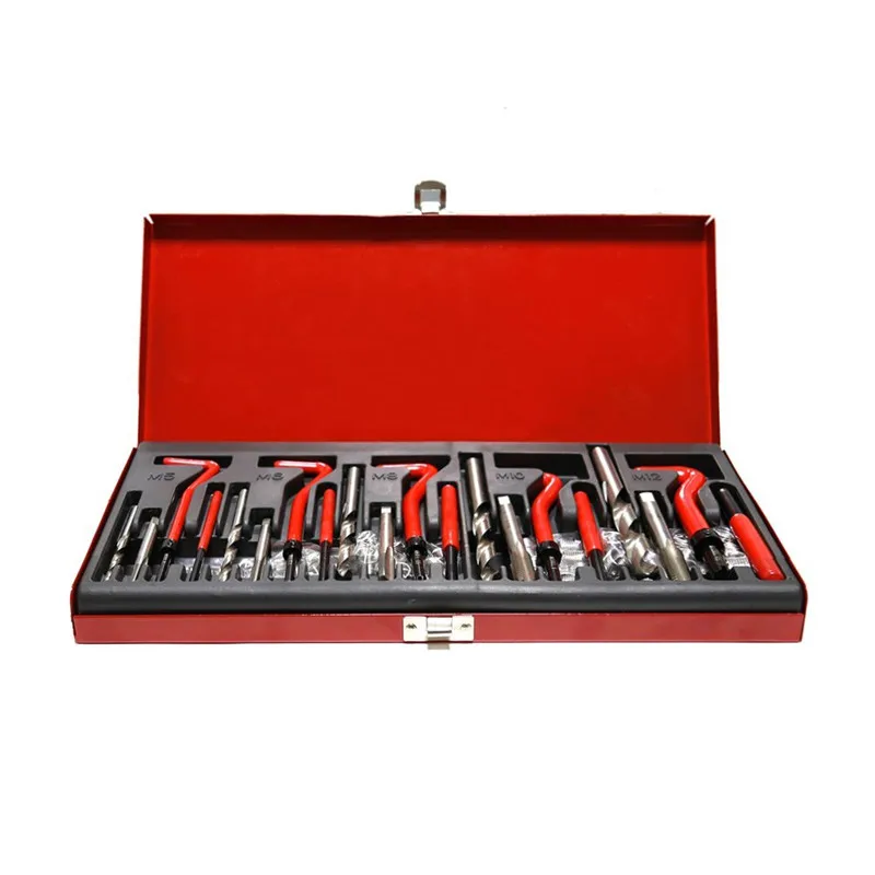 ALLSOME 131PCS Damaged Thread Repair Tool Kit Thread Auto Repair Tool Compatible Hand Tool Set for Car M5 M6 M8 M10 M12 HT1360
ALLSOME 131PCS Damaged Thread Repair Tool Kit Thread Auto Repair Tool Compatible Hand Tool Set for Car M5 M6 M8 M10 M12 HT1360