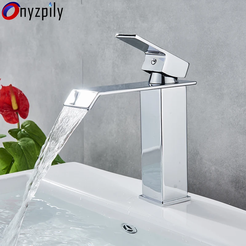 Chrome Waterfall Bathroom Faucet Hot&Cold Water Mixer Sink Tap Single Handle Basin Faucet torneira para banheiro
Chrome Waterfall Bathroom Faucet Hot&Cold Water Mixer Sink Tap Single Handle Basin Faucet torneira para banheiro