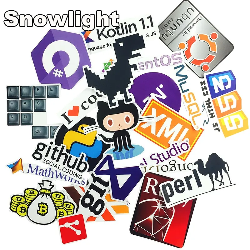 23pcs/lot Internet Java JS Php Html Cloud Docker Bitcoin Programming Language Logo Cool Stickers for Laptop Car DIY Stickers
23pcs/lot Internet Java JS Php Html Cloud Docker Bitcoin Programming Language Logo Cool Stickers for Laptop Car DIY Stickers