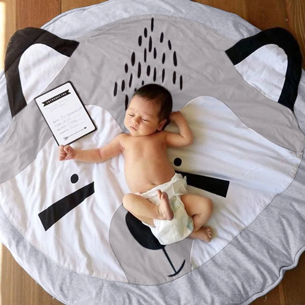 100cm Soft Lace Baby Kids Game Gym Activity Play Mat Crawling Blanket Floor Rug