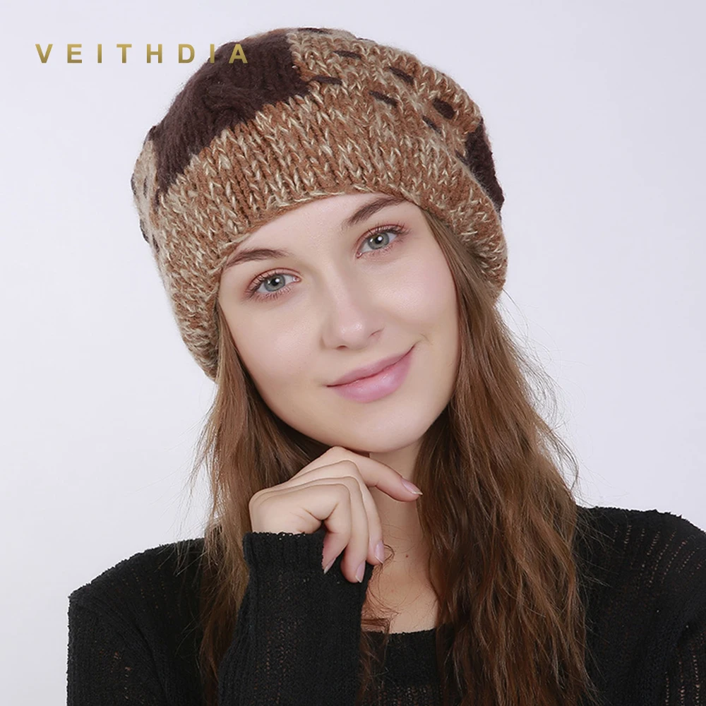 Женские шапки ручной работы VEITHDIA зимние теплые модная кепка в классическом стиле