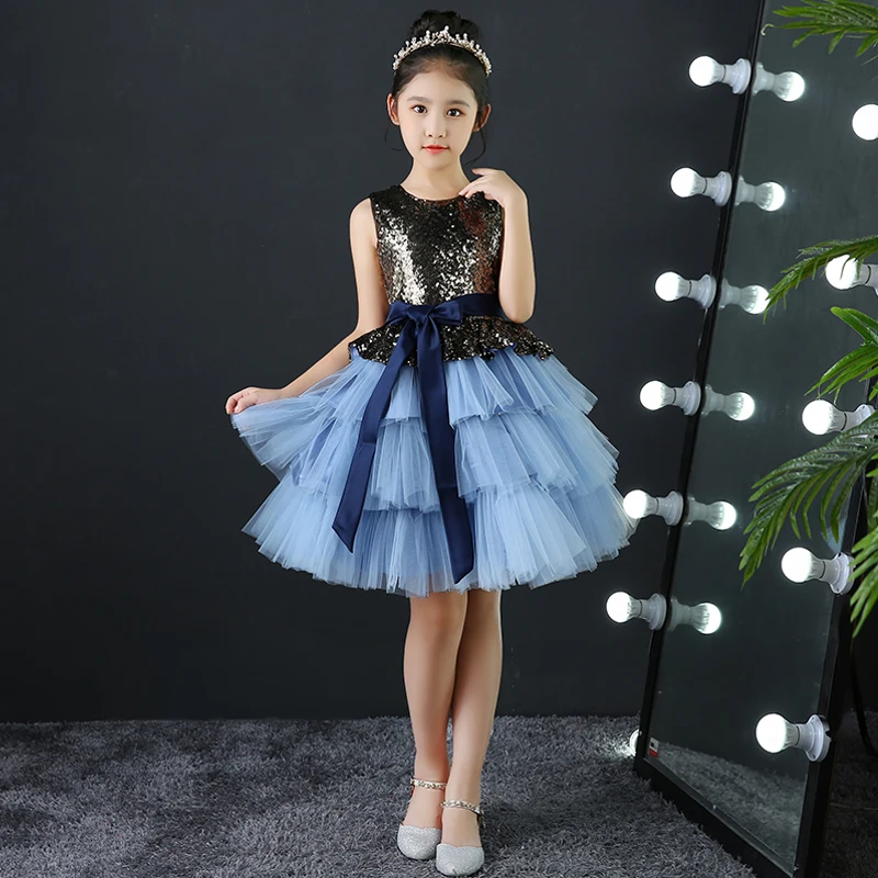 First Communion Birthday Party Girls Dress Sleeveless Kids Layered Dresses With Belt Sequined Princess Girl Banquet Vestido S269
First Communion Birthday Party Girls Dress Sleeveless Kids Layered Dresses With Belt Sequined Princess Girl Banquet Vestido S269