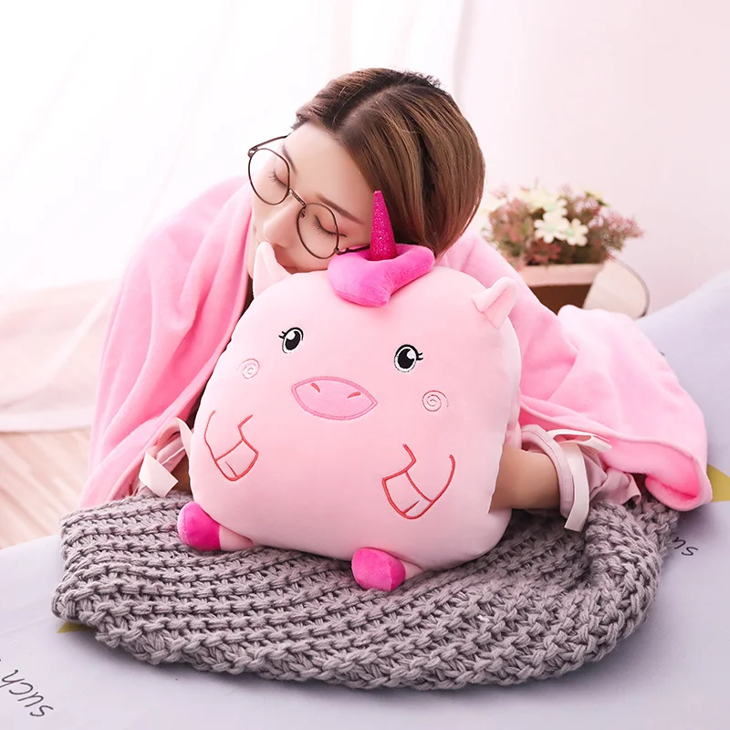 Hot Cute Plush Unicorn Duck Cat Pig Hamster Pillow Hand Warmer Stuffed Animals Plush Toys with Blanket Kids Girls Birthday Gifts
Hot Cute Plush Unicorn Duck Cat Pig Hamster Pillow Hand Warmer Stuffed Animals Plush Toys with Blanket Kids Girls Birthday Gifts