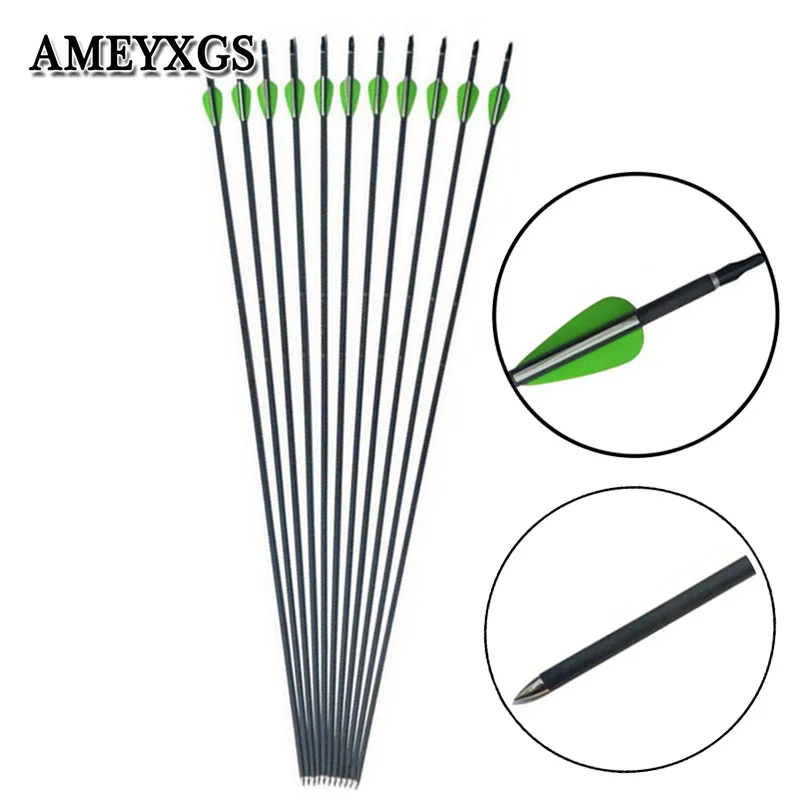 6/12pcs Archery 600 Spine Carbon Arrow 31 inch Pure Carbon Material Arrows Shaft For Outdoor Hunting Sports Shooting Practice
6/12pcs Archery 600 Spine Carbon Arrow 31 inch Pure Carbon Material Arrows Shaft For Outdoor Hunting Sports Shooting Practice