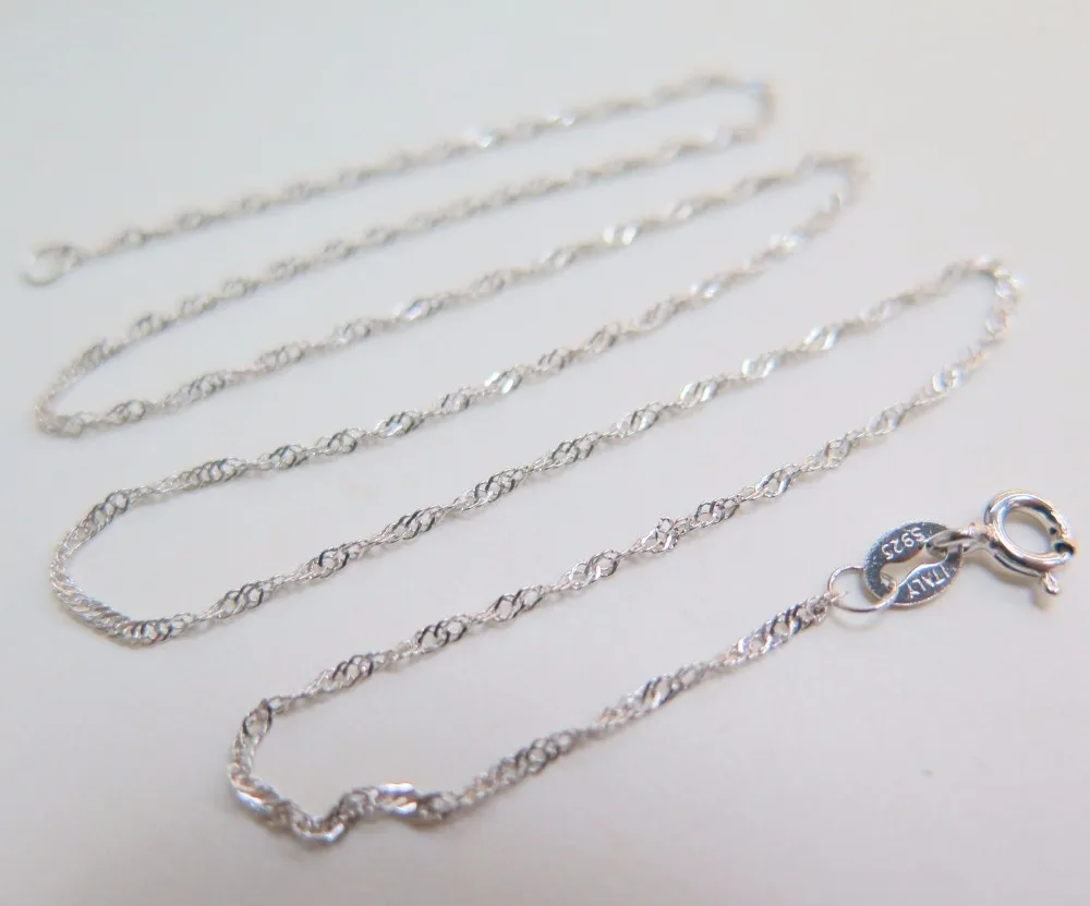 18 inch 925 Sterling Silver Necklace 2mm Singapore Link Chain S925 | Украшения и аксессуары
