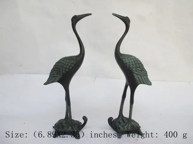 

The ancient Chinese bronze collection of a crane. two Turtle dominated