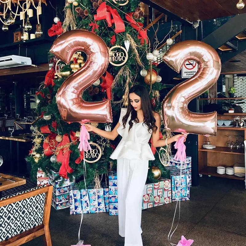 2pcs/lot 40inch Rose Gold Number 22 Air Helium Balloons Anniversary Adult Birthday Party Decoration kids Digit Balon Supplies
2pcs/lot 40inch Rose Gold Number 22 Air Helium Balloons Anniversary Adult Birthday Party Decoration kids Digit Balon Supplies