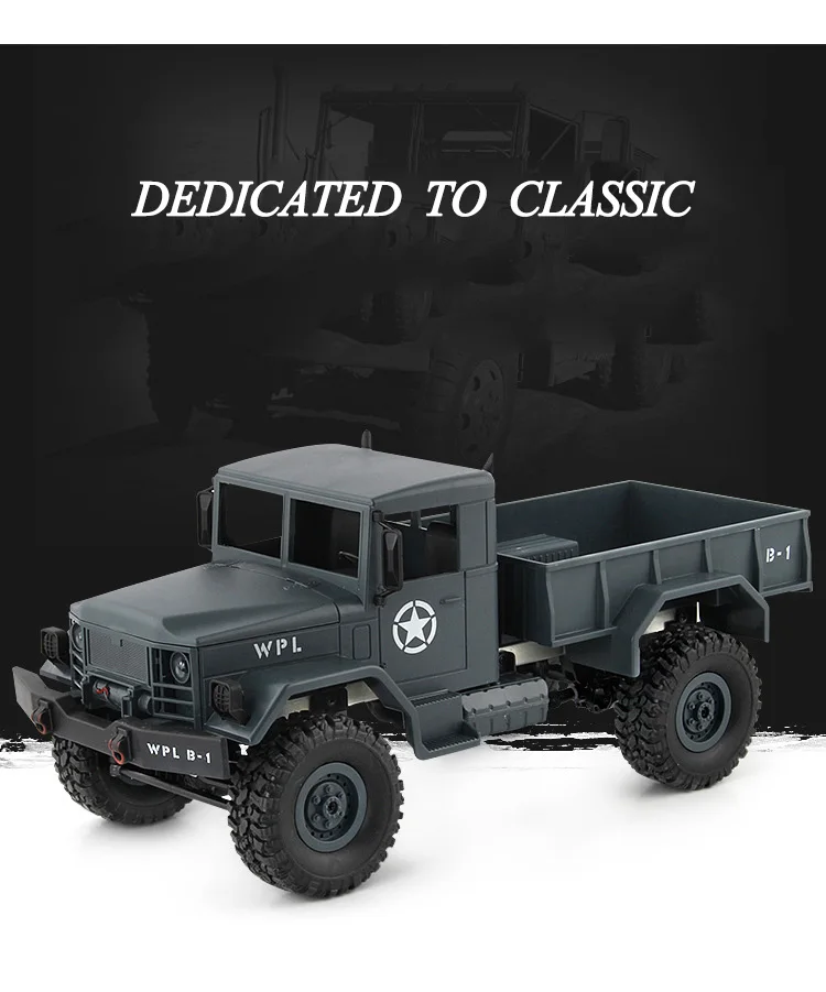 2 High Speed four-wheel Drive Remote Control Car Toy Off-road Vehicle Climbing Car 2.4G Radio Remote Control Military Truck RC B14