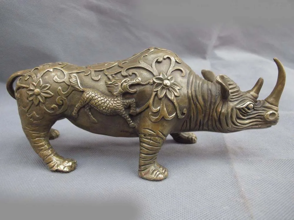 Chinese Folk Copper Bronze Fengshui Lucky Kylin Kilin Kirin Rhinoceros Statue SD 506
Chinese Folk Copper Bronze Fengshui Lucky Kylin Kilin Kirin Rhinoceros Statue SD 506