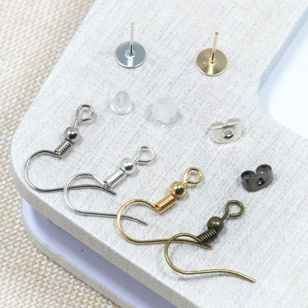 440pcs/Box DIY Earring Findings Earrings Clasps Making Finding Jewelry Supplies Hooks/Backs/Posts Fittings 2019 | Украшения и