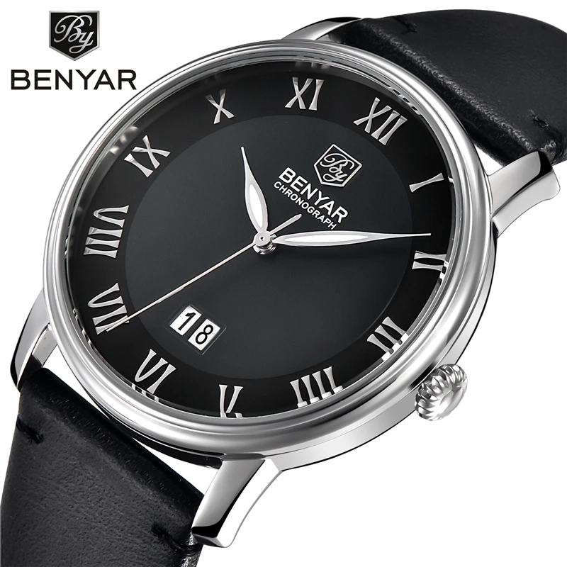 BENYAR Mens Business Watches Brand Luxury Calendar Roman Numerals Leather Fashion Casual Quartz Watch Relogio Masculino
BENYAR Mens Business Watches Brand Luxury Calendar Roman Numerals Leather Fashion Casual Quartz Watch Relogio Masculino